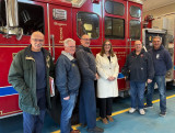Rep. McBride with Lewes firefighters