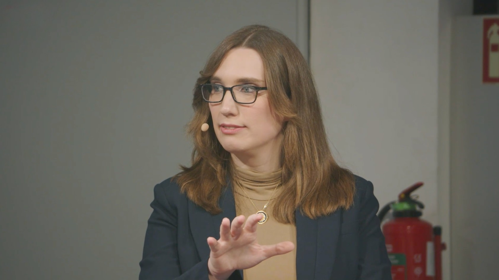 Rep. McBride speaks at town hall discussion at Munich Security Conference.