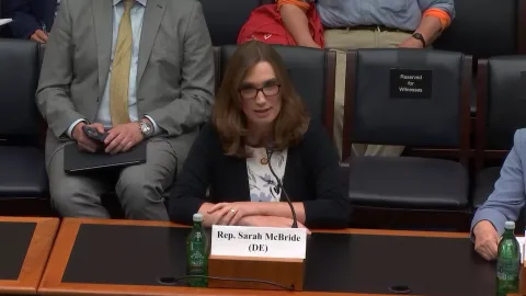 Rep. McBride testifies at House Financial Services Committee