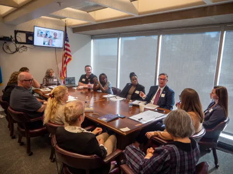 Rep. McBride hosts roundtable with Delaware nurses in her Delaware office