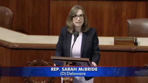 Rep. McBride on the House floor on March 25, 2026.