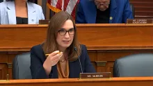 U.S. Rep. Sarah McBride speaking at an Science, Space and Technology Committee Hearing